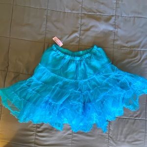 Vintage Halloween Neon Turquoise Blue Underskirt- Boston Cost Skirts- NWT